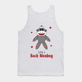 Love A Sock Monkey Tank Top